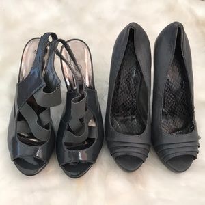 🖤 Two Pairs Of Gray Used High Heels Bundle 🖤